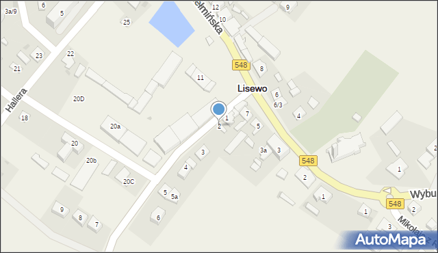 Lisewo, Toruńska, 2, mapa Lisewo