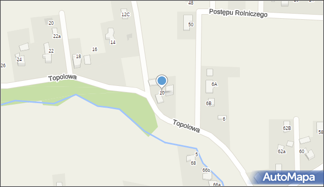 Łodygowice, Topolowa, 10, mapa Łodygowice