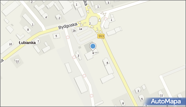 Łubianka, Toruńska, 4, mapa Łubianka