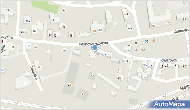 Lublin, Towarowa, 1, mapa Lublina