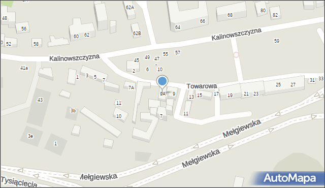 Lublin, Towarowa, 9A, mapa Lublina