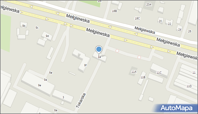 Lublin, Tokarska, 1a, mapa Lublina