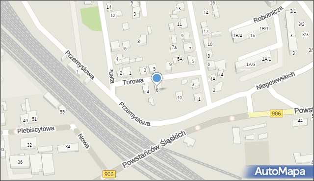 Lubliniec, Torowa, 6, mapa Lubliniec
