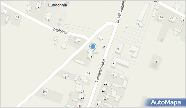 Lubochnia, Tomaszowska, 8a, mapa Lubochnia