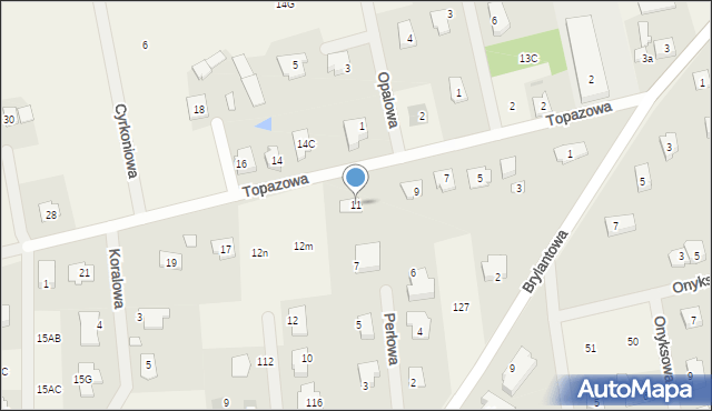 Ludwikowo, Topazowa, 11, mapa Ludwikowo