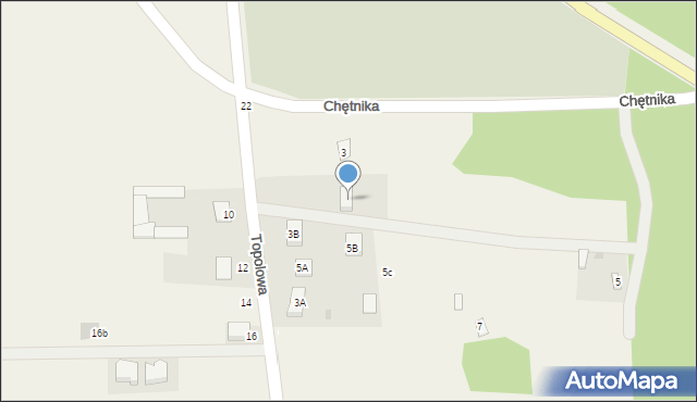 Łyse, Topolowa, 3A, mapa Łyse