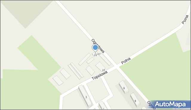 Manieczki, Topolowa, 11, mapa Manieczki