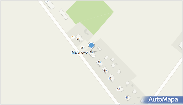 Marynowy, Topolowa, 26, mapa Marynowy