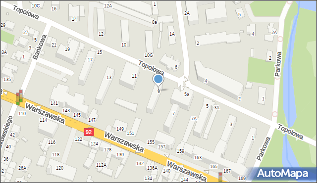 Mińsk Mazowiecki, Topolowa, 9, mapa Mińsk Mazowiecki