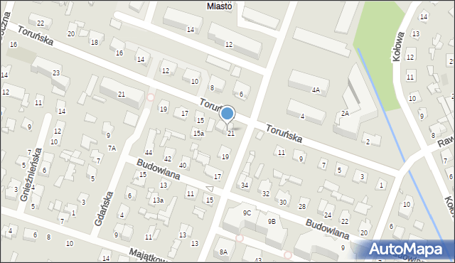 Mińsk Mazowiecki, Toruńska, 13A, mapa Mińsk Mazowiecki