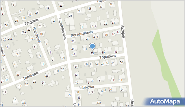 Mosina, Topolowa, 35, mapa Mosina