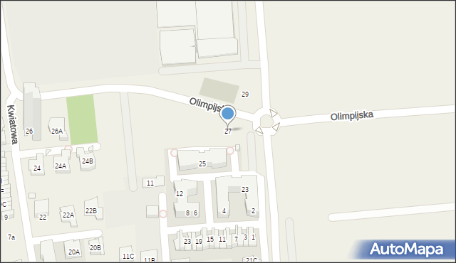 Mysiadło, Topolowa, 27, mapa Mysiadło