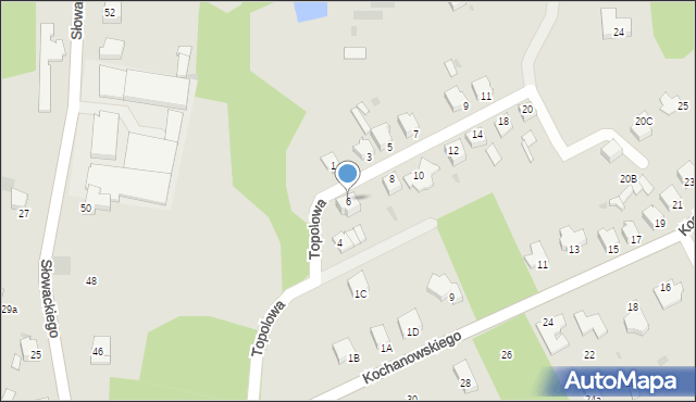 Myszków, Topolowa, 6, mapa Myszków