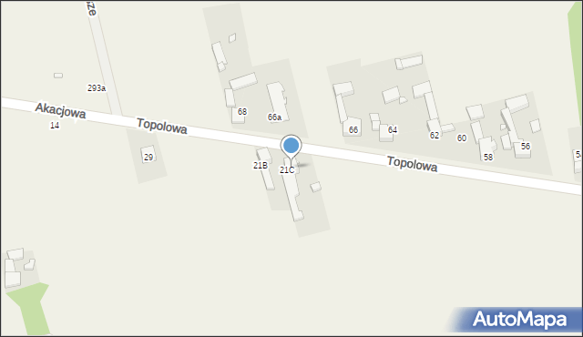 Najdziszów, Topolowa, 23a, mapa Najdziszów