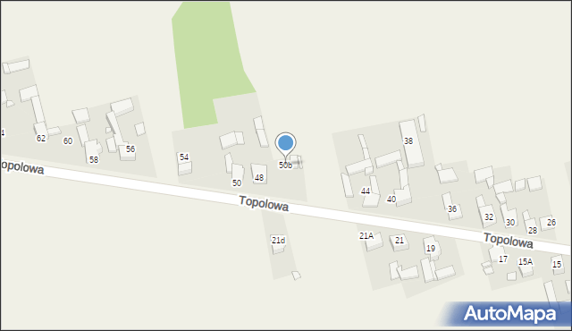 Najdziszów, Topolowa, 50b, mapa Najdziszów