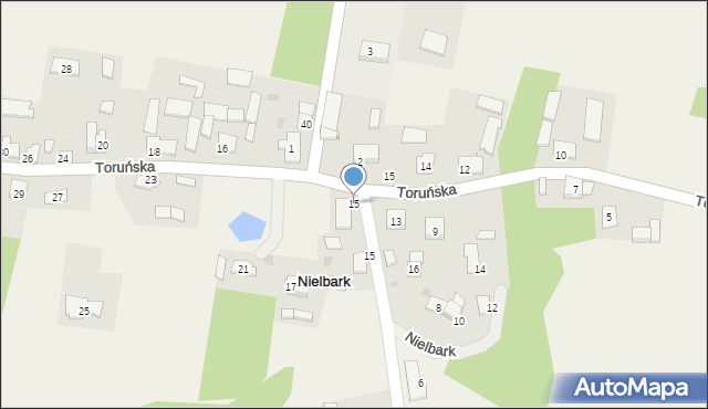 Nielbark, Toruńska, 15, mapa Nielbark