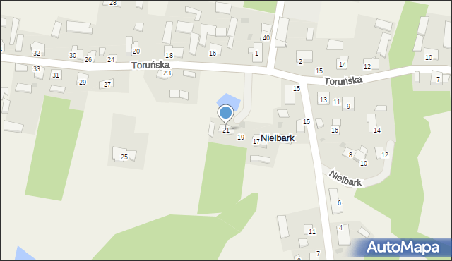 Nielbark, Toruńska, 21, mapa Nielbark