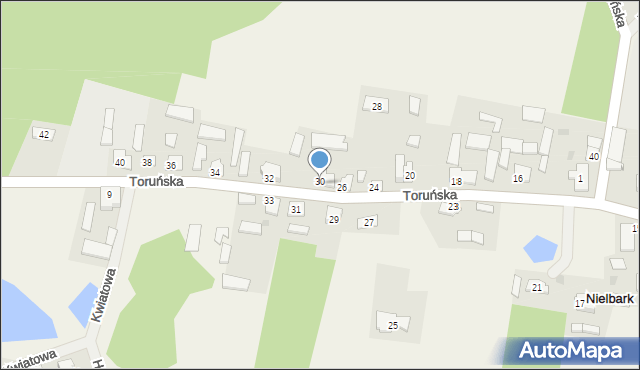 Nielbark, Toruńska, 30, mapa Nielbark