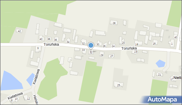 Nielbark, Toruńska, 31, mapa Nielbark