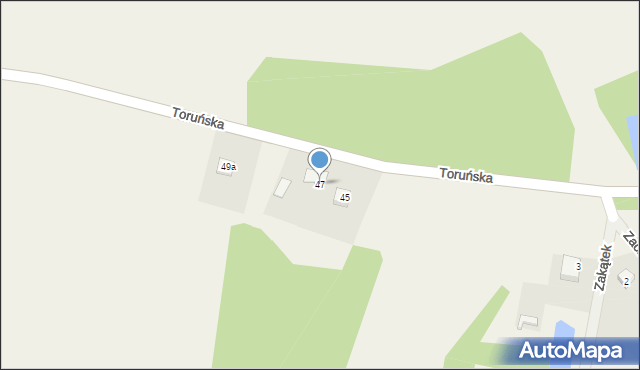 Nielbark, Toruńska, 47, mapa Nielbark