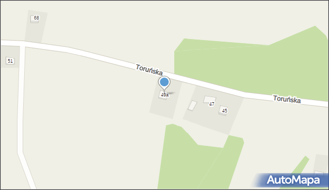 Nielbark, Toruńska, 49a, mapa Nielbark