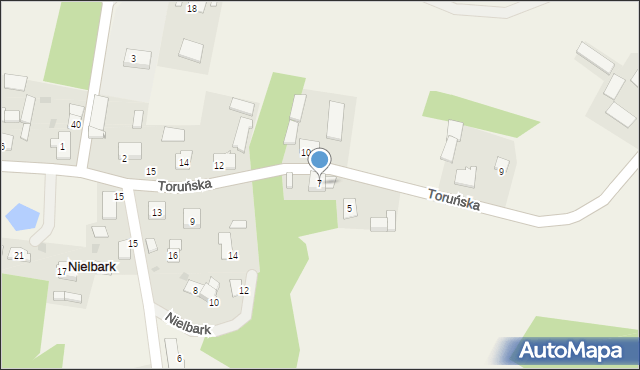 Nielbark, Toruńska, 7, mapa Nielbark