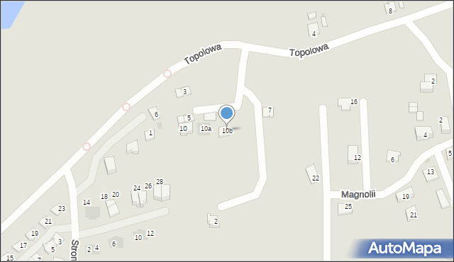 Niepołomice, Topolowa, 10b, mapa Niepołomice