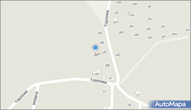 Niepołomice, Topolowa, 16D, mapa Niepołomice