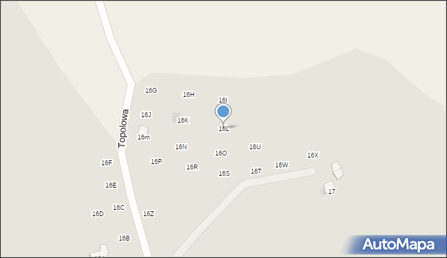 Niepołomice, Topolowa, 16L, mapa Niepołomice