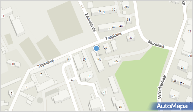 Nowa Sól, Topolowa, 17, mapa Nowa Sól