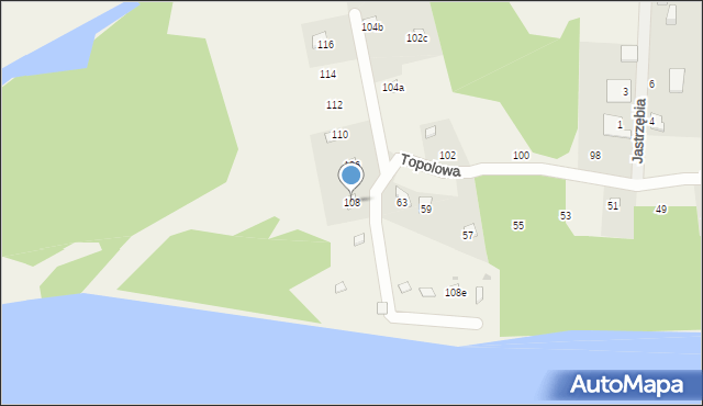 Nowa Wieś, Topolowa, 108, mapa Nowa Wieś