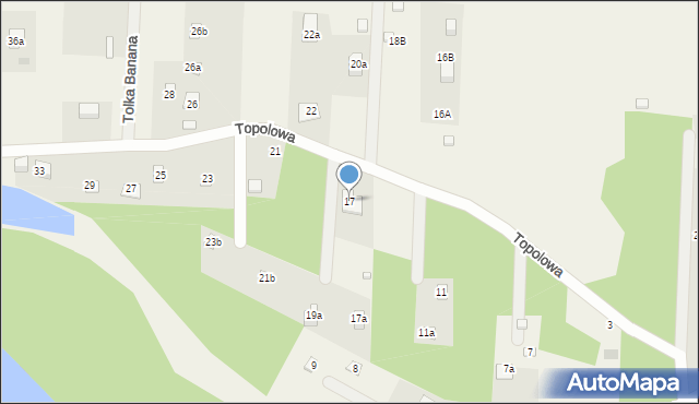 Nowa Wieś, Topolowa, 17, mapa Nowa Wieś