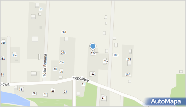 Nowa Wieś, Topolowa, 22a, mapa Nowa Wieś