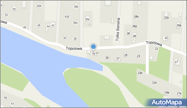 Nowa Wieś, Topolowa, 33, mapa Nowa Wieś