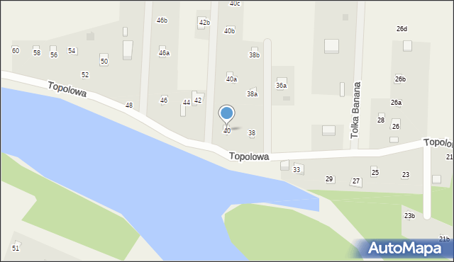 Nowa Wieś, Topolowa, 40, mapa Nowa Wieś
