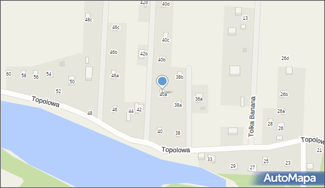 Nowa Wieś, Topolowa, 40a, mapa Nowa Wieś