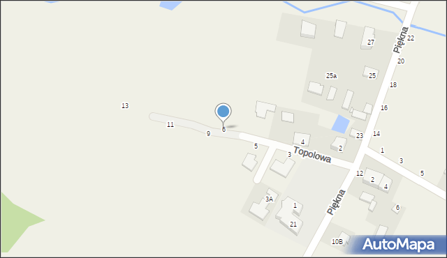 Nowe Osiny, Topolowa, 6, mapa Nowe Osiny