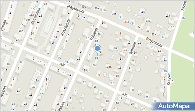 Oleśnica, Tołstoja Lwa, 6f, mapa Oleśnica