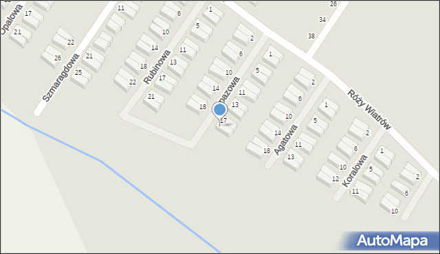 Opole, Topazowa, 19, mapa Opola