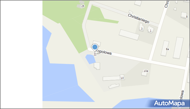 Orońsko, Topolowa, 11, mapa Orońsko