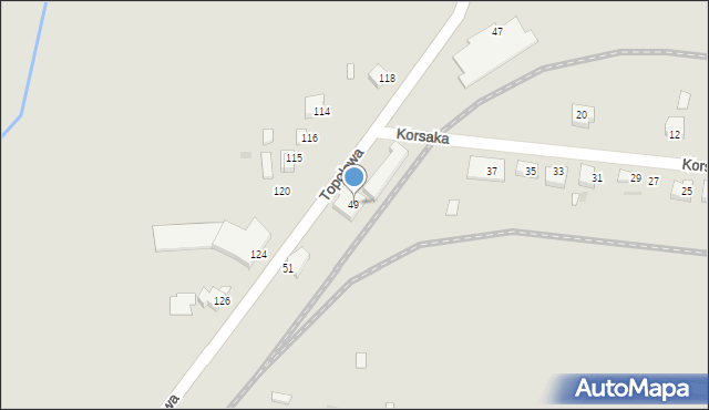 Ostrów Wielkopolski, Topolowa, 49, mapa Ostrów Wielkopolski