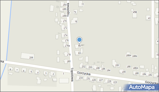 Ostrów Wielkopolski, Topolowa, 81, mapa Ostrów Wielkopolski