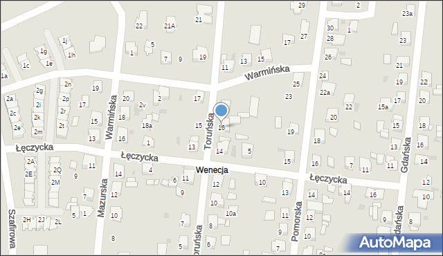 Ostrów Wielkopolski, Toruńska, 16, mapa Ostrów Wielkopolski