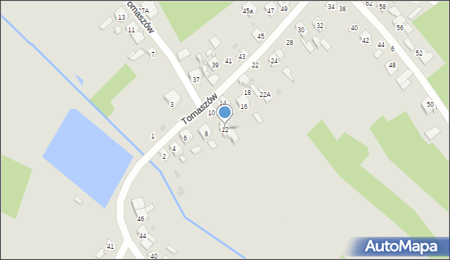 Ostrowiec Świętokrzyski, Tomaszów, 12, mapa Ostrowiec Świętokrzyski