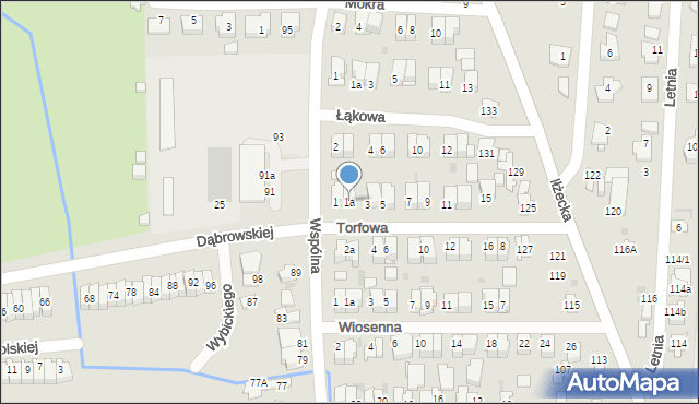 Ostrowiec Świętokrzyski, Torfowa, 1a, mapa Ostrowiec Świętokrzyski