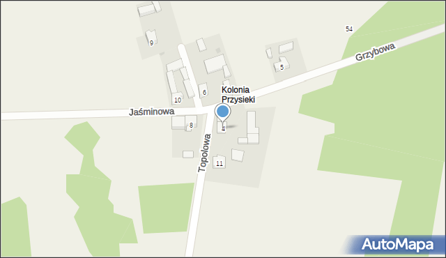 Ożarowice, Topolowa, 4, mapa Ożarowice