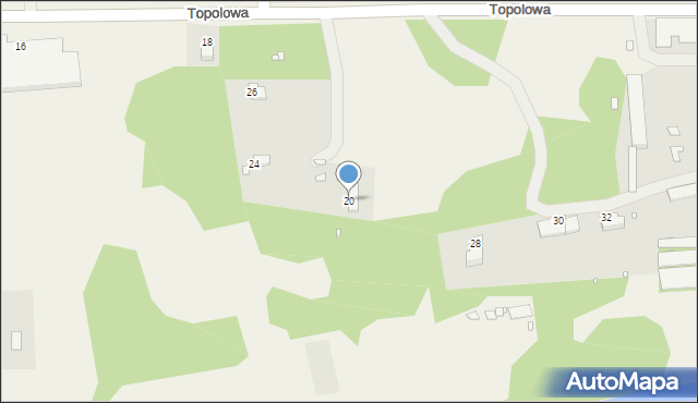 Pawłowice, Topolowa, 20, mapa Pawłowice