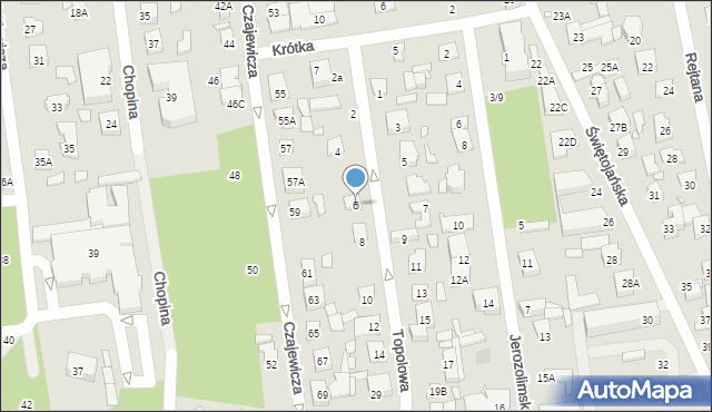 Piaseczno, Topolowa, 6, mapa Piaseczno