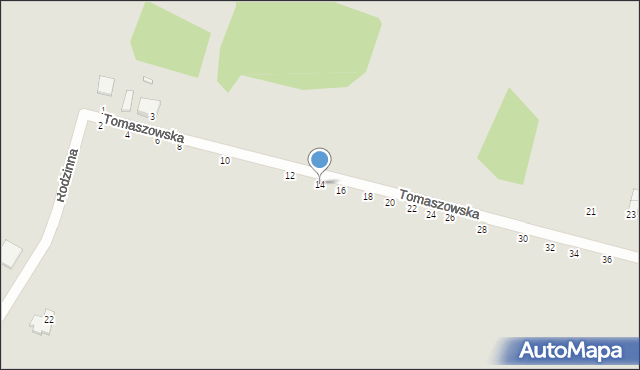 Piotrków Trybunalski, Tomaszowska, 14, mapa Piotrków Trybunalski