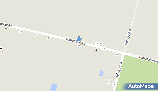 Piotrków Trybunalski, Tomaszowska, 52, mapa Piotrków Trybunalski